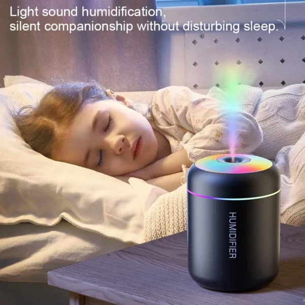 Mini Air Humidifier Usb Aroma Diffuser 180ml Essential Oil Purifier Cool Mist Sprayer Car Home Bedroom LED Desktop humidificador - Image 2