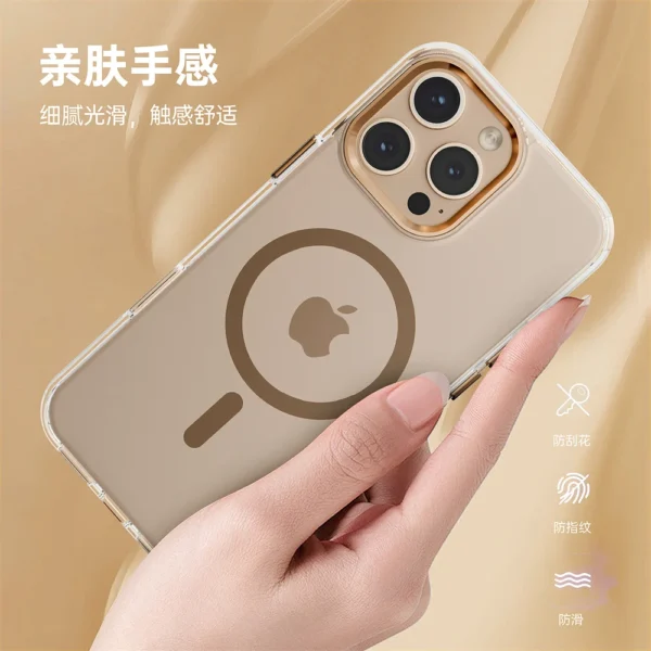 Luxury Magnetic Transparent Phone Case for iPhone 16 11 12 13 14 15 Pro Max Magsafe Wireless Charge Shockproof Clear funda Cover - Image 4