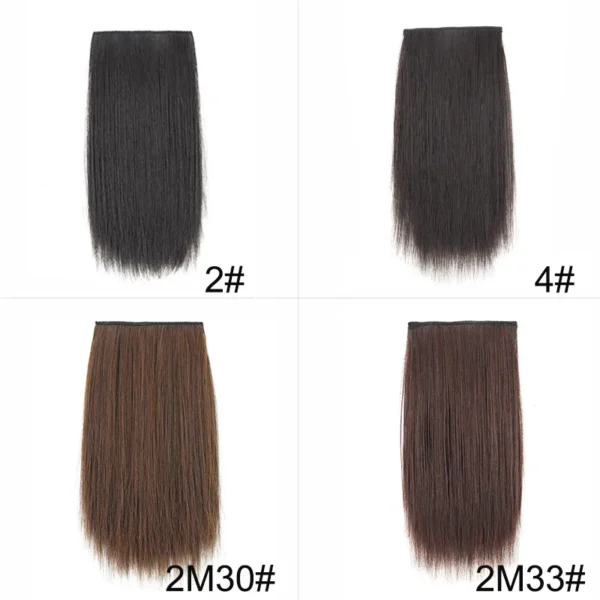 Synthetic 10/20/30cm Short Straight Hair Pieces Invisible Clip in Hair Top Side Cover Hair Accessories for Women - Image 3