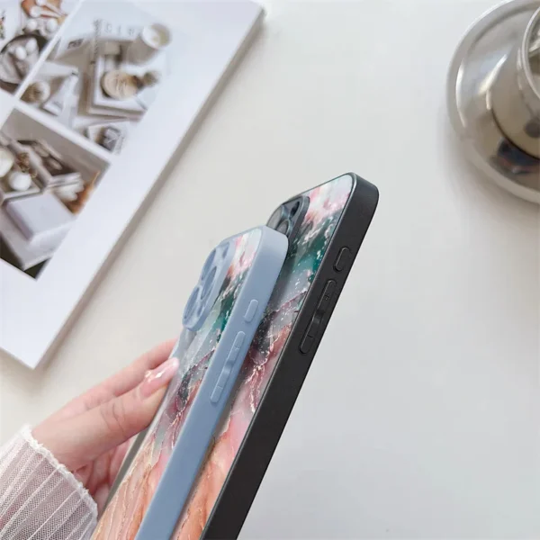 Marble Pattern Phone Case For iPhone 16 Pro Max Case iPhone 15 13 11 12 17 14 Pro Max 16e XR XS 7 8 Plus SE Tempered Glass Cover - Image 6
