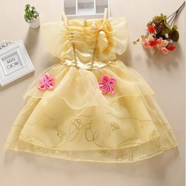Girls Princess Dress Kids Cinderella Snow White Aurora Sofia Rapunzel Cinderella Halloween Costume Children Birthday Party Dress - Image 2
