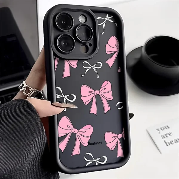 Black Butterfly Silicone Phone Case For iPhone 11 13 14 12 15 17 16 Pro Max XR XS X 7 8 Plus SE 2020 2022 Candy Color Soft Cover - Image 4