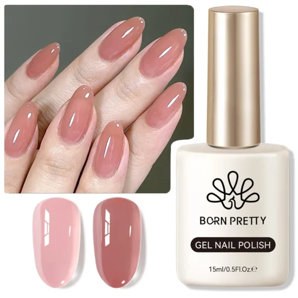 BORN PRETTY Nude Pink Red Gel Nail Polish Jelly Color Semi Permanent Soak Off UV LED Varnish Design 6/7/10/15ml Nail Supplies - Image 3