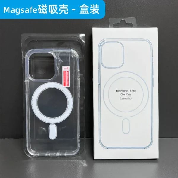Transparent Original Magnetic Magsafe Phone Case for iPhone 17 Air 16 Pro Max 15 14 13 12 11 Boxed Shockproof Protective Cover - Image 3