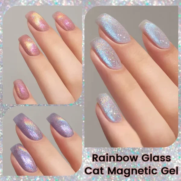 BORN PRETTY 9D Lasers Cat Magnetic Gel Nail Gel Rainbow Magnetic Gel Soak Off UV LED Nail Varnish UV Gel for Nail Art at Home - Image 5