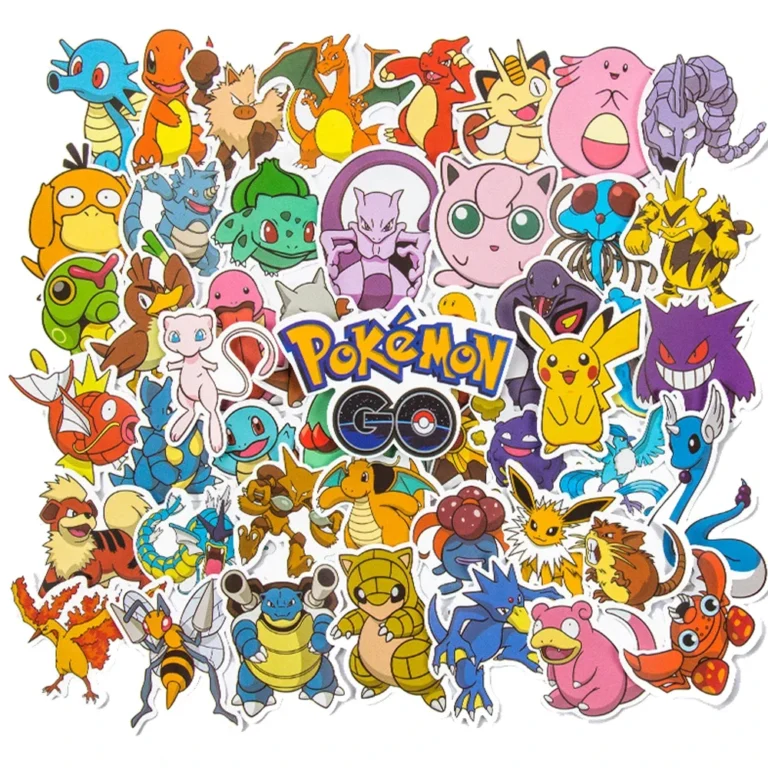 50PCS Anime Pokemon Cute Stickers Graffiti Decoration DIY Skateboard Phone Fridge Bike Cartoon Decals Sticker for Kid Toy Gift - Image 2
