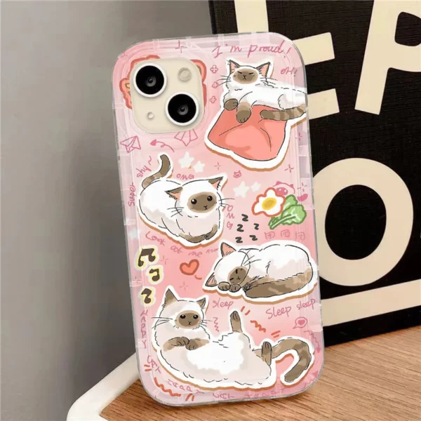 Sunglasses Cat Dog Phone Case for iPhone 11 Case iPhone 16 15 14 13 12 17 Pro Max XR X 8 7 Plus SE Transparent Shockproof Cover - Image 4
