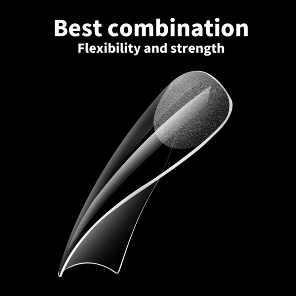 2XL Extra Long Soft Gel Tips Half Matte Clear Full Cover False Nails Stiletto Square Oval Press On Nails For Extension Design - Image 5