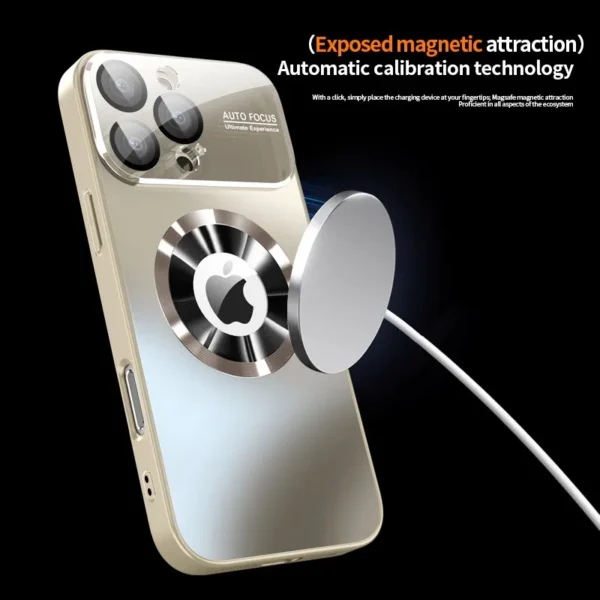 New Titanium Metallic Luxury Matte Case For iPhone 17 16 15 14 13 12 Pro Max Plus For Magsafe Glass Lens Camera Protection Cover - Image 5