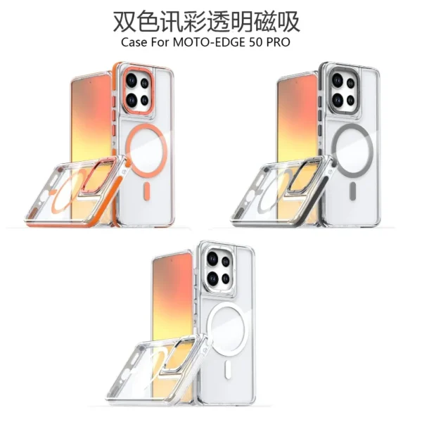 Luxury Shockproof Magnetic Clear Case for Motorola Moto Edge 60 50 Fusion 50 Pro 50 Neo G86 G56 G15 G05 G55 G24 5G Magsafe Cover - Image 6