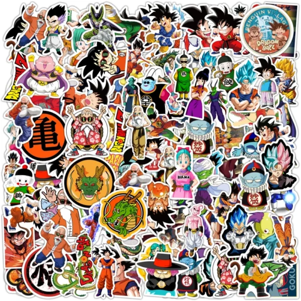 100Pcs Anime Dragon Ball Stickers for Kids Graffiti Skateboard Laptop Water Bottle Motorcycle Cartoon Sticker Toy Decals - Image 2