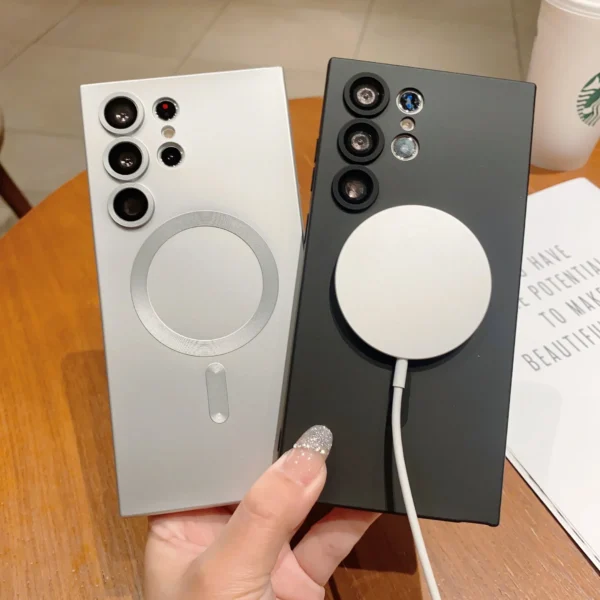 Luxury For Magsafe Magnetic Case For Samsung Galaxy S24 S25 S22 S23 Ultra Plus S20 S21 FE Note 20 A35 A55 A05 A15 Soft TPU Cover - Image 5