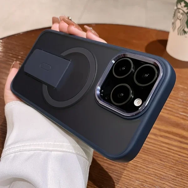 Luxury Magsafe Kickstand Stand Phone Case For iPhone 11 12 13 14 15 16 17 Pro Max Air Plus Magnetic Shockproof Bumper Cover - Image 6
