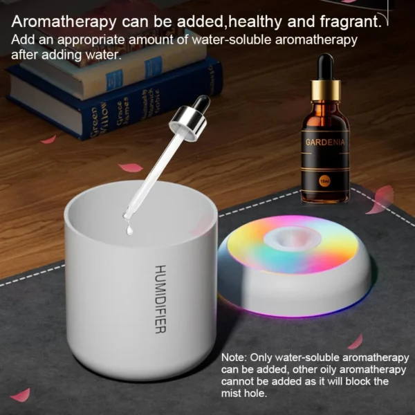 Mini Air Humidifier Usb Aroma Diffuser 180ml Essential Oil Purifier Cool Mist Sprayer Car Home Bedroom LED Desktop humidificador - Image 3