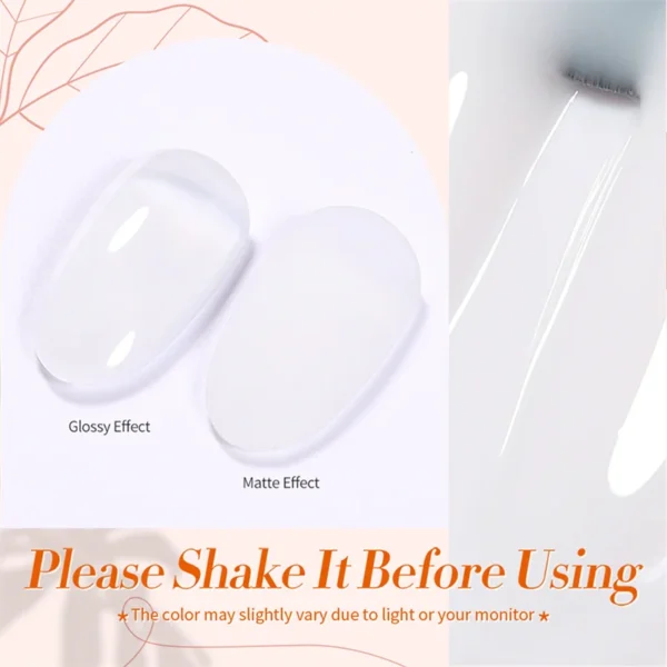 BORN PRETTY Milky White Jelly Nude Gel Nail Polish 10ml White Translucent Soak Off Gel Vernis Semi Permanent Need UV Light Cure - Image 2