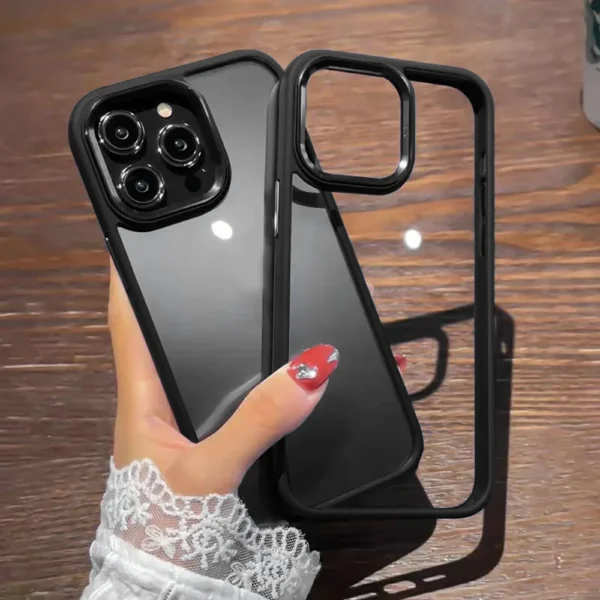 Candy Color Purple Phone Case For iPhone 16 Pro 13 11 15 12 14 Pro Max 6 6s 8 7 Plus XR XS X SE Electroplated Clear Cover Funda - Image 3