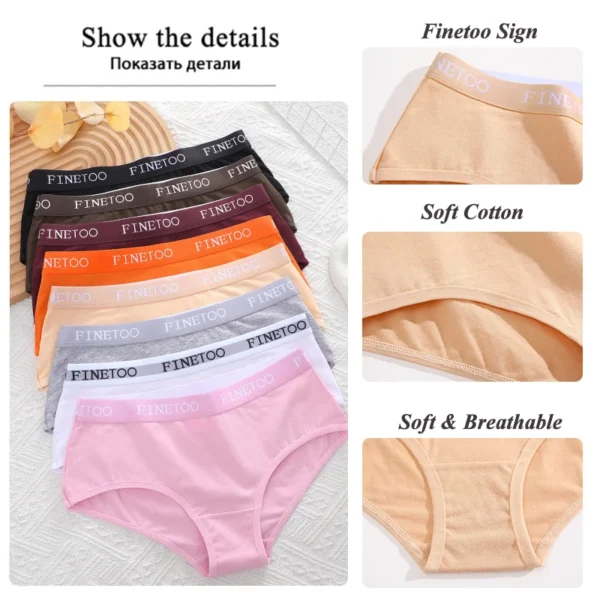 5Pcs/Set Women Cotton Panties Female Middle Waist Sexy Panties Seamless S-XL Underwear Solid Color Bikini Girls Intimates Briefs - Image 4