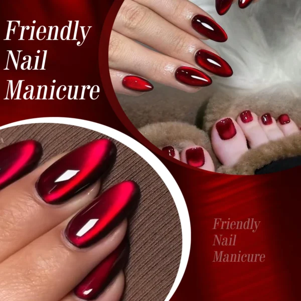 7.5ml Red Ruby Cat Eye Magnetic Gel Nail Polish For Nails Toes DIY Sparking Glass Varnis Semi Permanent Soak Off UV LED Gel - Image 4