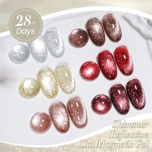 BORN PRETTY Silver Reflective Cat Magnetic Gel Nail Polish 10ml Varnis Semi Permanent Super Sparkle Gorgeous Nail Art Manicure - Image 4