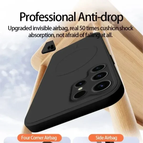 Original Liquid Silicone Magnetic Wireless Charge Case For Samsung Galaxy S26 S25 S24 S23 S22 Ultra For Magsafe Shockproof Cover - Image 4