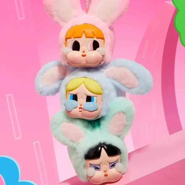 POP MART CRYBABY x Powerpuff Girls Series - Vinyl Face Plush Blind Box Mystery Box Guess Bag Cute Anime Figure Toys Doll - Image 2