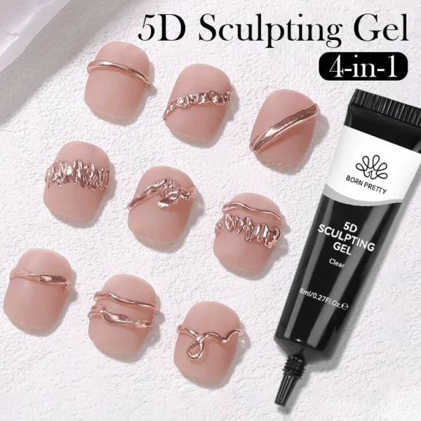 BORN PRETTY 5D Nail Art Gel Waterproof Sculpting gel Carvings & Shape Molding Flower Gel Semi Permanent Manicure Nail Art Design - Image 3