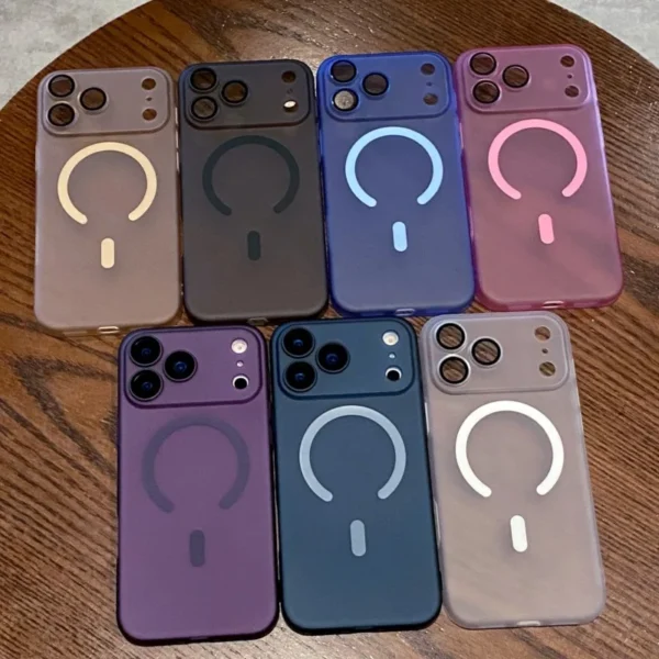 Luxury Ultra Thin Matte Clear For Magsafe Case for iPhone 17 Air 16 15 14 13 11 12 Pro Max Plus Magnetic Wireless Charge Cover - Image 2