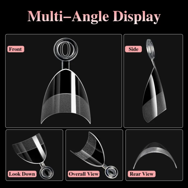 600pcs/Boxed Ultra Short French False Press On Acrylic Nails Tips Almond Square Traceless Manicure Salon Home DIY Fake Nail - Image 6