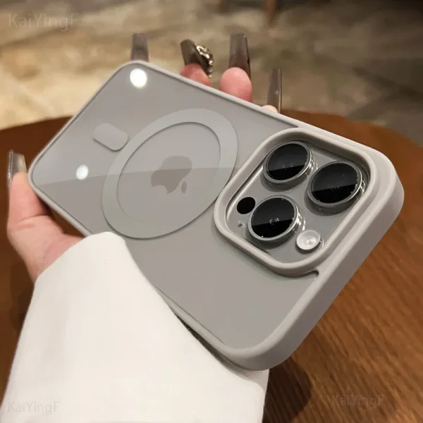 Luxury Magsafe Transparent Phone Case For iPhone 16 15 14 13 12 11 Pro Max Mini Plus Magnetic Wireless Charge Shockproof Cover - Image 2