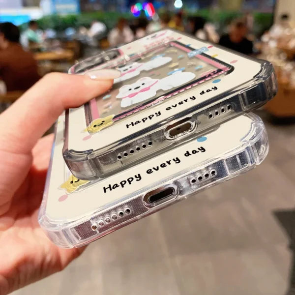 Transparent Card Slot Bag Holder Phone Case For iPhone 13 15 16 11 17 12 14 Pro Max XR XS X 7 8 Plus SE Cartoon Cute Dog Cover - Image 6
