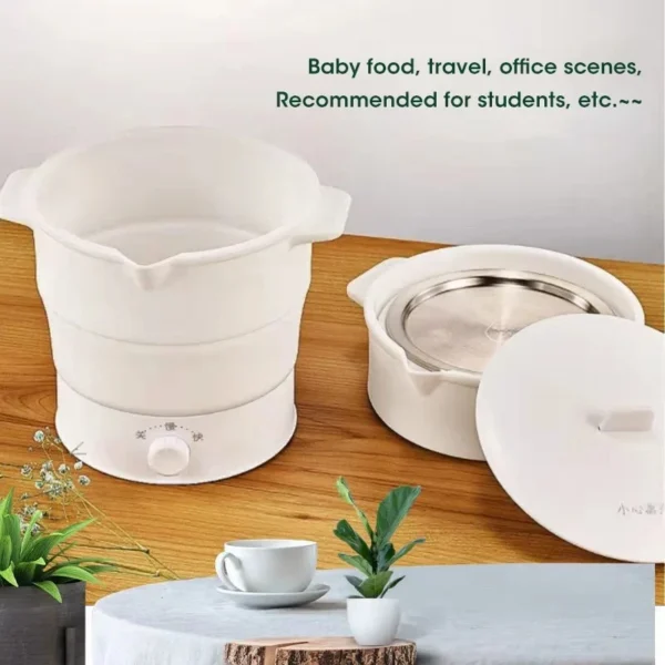 Multi Portable Foldable Silicone Pot For Travel 110/220V Kettle Electric Cook Hot Pot Water Boiler Camping Folding Electric Pot - Image 2