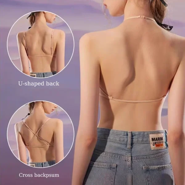 New Sexy French Triangle Bra Front Button Push-Up No Underwire Beauty Back Women's Exquisite Lingerie Thin Bikini Seamless Bra - Image 5