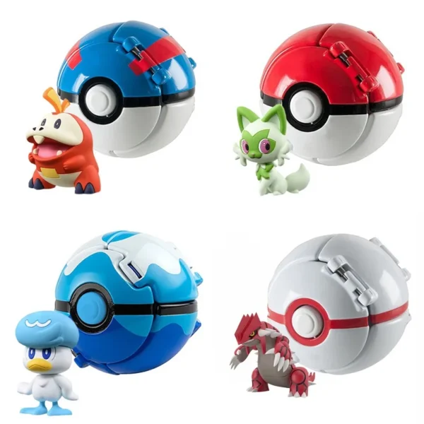 Pokeball Pokemon Figurine Elf Ball Anime Figure Cartoons Pikachu Charizard Pocket Monster Pet Anime Action Model Toy Kids Gifts - Image 2