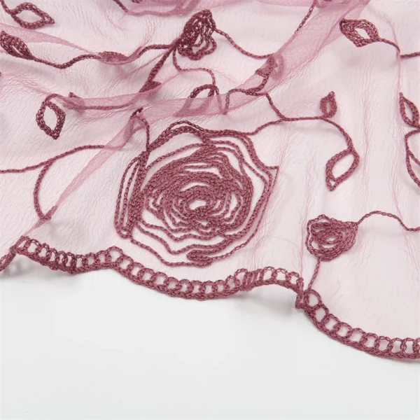 Women Hijab Wrap Shawl Flower Lace Scarves Lady Fashion Wedding Headscarves Female Spring Summer Photo Props Accessories 2024 - Image 6