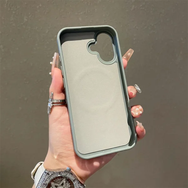 Ultrathin Simple Magsafe Case for iPhone 16 Pro Max 15Pro 14 Plus 13 12 11 Matte Hit Color Lens Wireless Charging Soft TPU Cover - Image 5