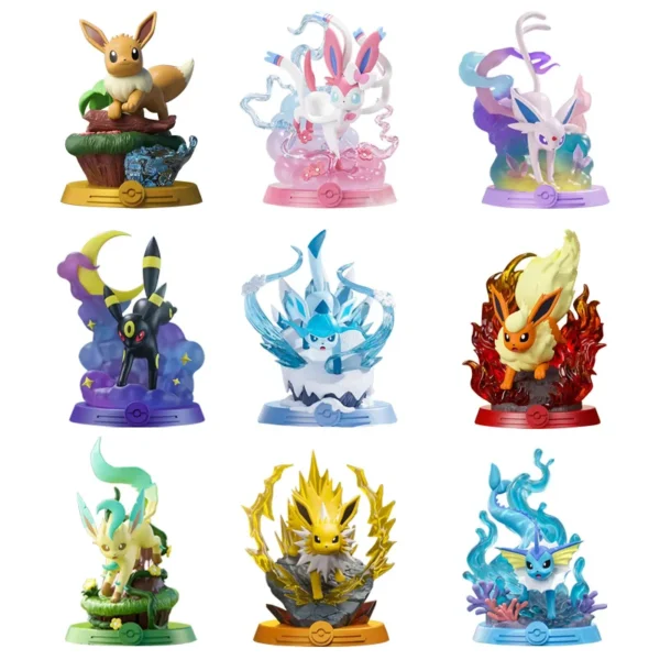 9 Style Pokemon Figures Eeveelution Espeon Sylveon Glaceon Leafeon Vaporeon Umbreon Flareon Anime Figure Pocket Monster Toy - Image 2