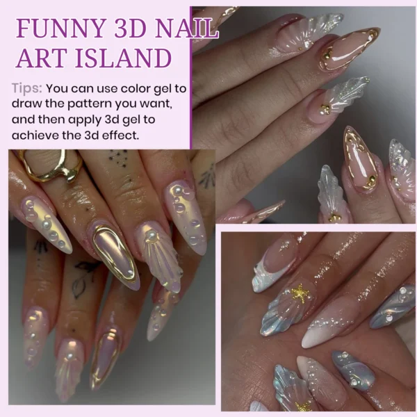 3D Gel Nail Art Modeling Gel Suitable for Nail Design DIY Nail Art for Painting&Molding&Sculpting And Halloween Decoration - Image 3