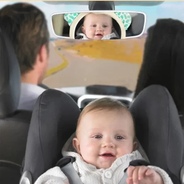 Baby Car Mirror Safety Car Seat Mirror Rear Facing Car Seat Mirror Wide Crystal Clear View Shatterproof Car Kids Monitor - Image 2