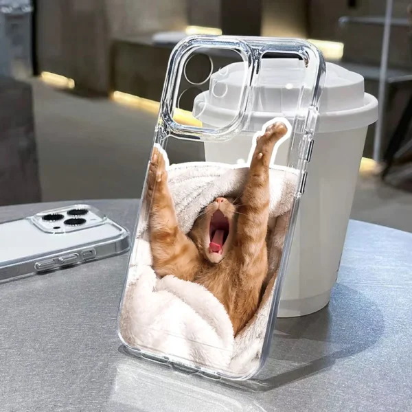 Cartoon Animal Cute Cat Phone Case For iPhone 13 Case iPhone 11 17 12 14 15 16 Pro Max XR 7 8 Plus SE Silicone Soft Clear Cover - Image 5