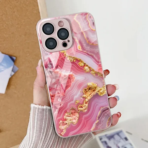 Marble Pattern Phone Case For iPhone 16 Pro Max Case iPhone 15 13 11 12 17 14 Pro Max 16e XR XS 7 8 Plus SE Tempered Glass Cover - Image 4