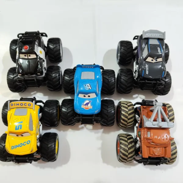 Disney Pixar Cars Big wheel Offroad Metal Cars Lightning McQueen Sheriff Black Storm Jackson Cruz Mater Toy Kids Christmas Gifts - Image 2