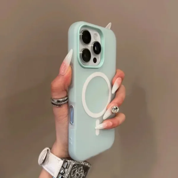 Luxury Candy Color 2 IN 1 Magsafe Case for iPhone 16 15 14 13 12 17 Pro Max Plus Magnetic Wireless Charge Clear Matte Soft Cover - Image 5