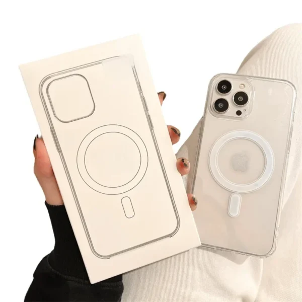 Transparent Original Magnetic Magsafe Phone Case for iPhone 17 Air 16 Pro Max 15 14 13 12 11 Boxed Shockproof Protective Cover - Image 2