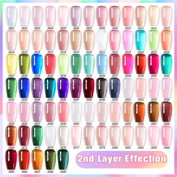 BORN PRETTY Milky White Jelly Nude Gel Nail Polish 10ml White Translucent Soak Off Gel Vernis Semi Permanent Need UV Light Cure - Image 6