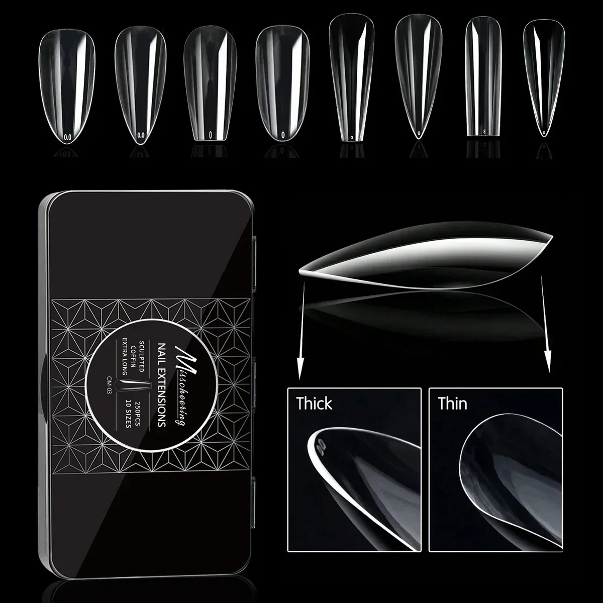 kf-S4821bc52b2a843cc8c99e97668042319x Soft Gel False Tips Box Natural Sculpted Ballet Coffin Almond Fake Nails Full Cover Premium Quality Press On Nails Nail Supplies - Image 1