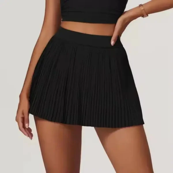 Women's fashion 2-in-1 golf tennis skirt pleated fitness suit with inner pocket, women's sexy style - Image 5