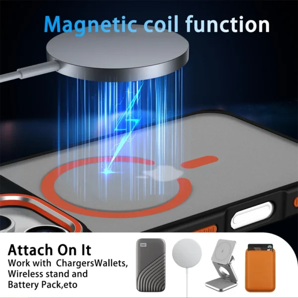 Luxury Magnetic Colorful Border Case for iPhone 17 Air 16 Pro Max 15 14 Plus 13 12 11 Magsafe Wireless Charging Shockproof Cover - Image 6