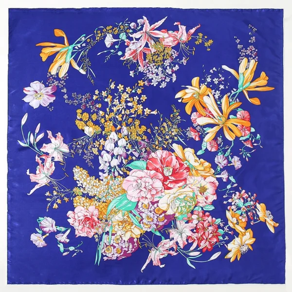 Women Spring Summer Square Scarf 90*90cm Satin Silk Scarves Headscarf Female Foulard Beach Bandana Ladies Neckerchief Hair band - Image 4