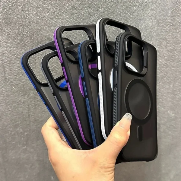 Luxury Magsafe Matte Phone Case For iPhone 11 12 13 14 15 16 17 Pro Max Plus Air Magnetic Bumper Back Cases Cover - Image 2