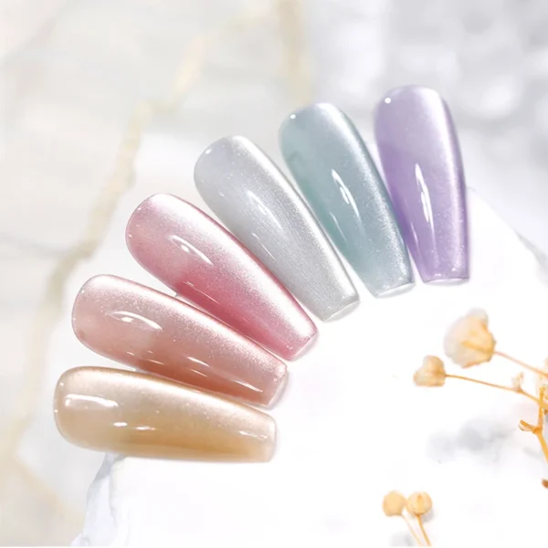 BORN PRETTY Cat Magnetic Moonlight Gel Nail Polish Set 10ml Sparkle White Silver Water-light Soak Off UV Gel Nail Art Manicure - Image 5